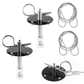 20 Trucks Hood Pin Stainless Steel Hood Lock Kit with Racing Lanyard Improved Accessories (Black)