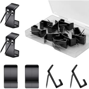 10pcs Cubicle Hooks, Metal Push Pin Hooks Fabric Panel Wall Hooks Cubicle Picture Hangers Cubicle Clips for Office Home Cubicle Wall Clock Photo Frame Keychain (Silver)