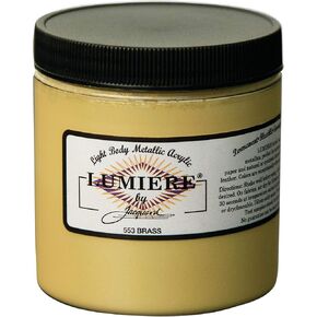 Jacquard Lumiere Fabric Color 8 oz Jar - Metallic Olive Green
