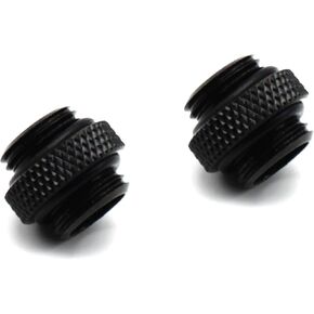 LBTODH 4pcs G1/4 Male to Female Extender Fittings with O-Ring for Computer Water Cooling System(Black)