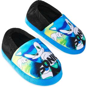 Sonic The Hedgehog Boys Slippers - Warm 3D Kids Slippers Size 10-3 Non-Slip House Shoes - Sonic Gifts for Boys