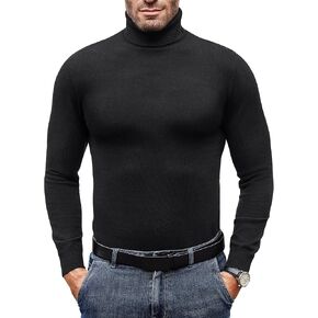 Mens Turtleneck Sweaters Slim Fit Long Sleeve Sweater Pullover Mens Turtle Neck Men Sweater Highneck Thermal