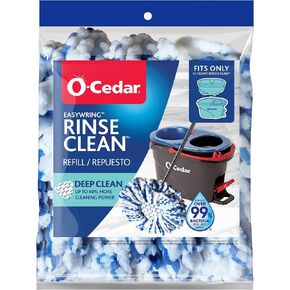 O-Cedar RinseClean Deep Clean Refill | 40% More Cleaning Power | Machine Washable Mop Head Replacement Refill for O-Cedar RinseClean Spin Mop (1-Pack)