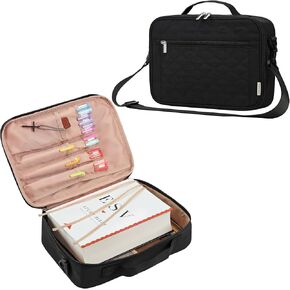 FINDCOZY Bible Cover Case for Women, Bible Study Supplies, Large Carrying Church Bag for Bible Accessories with Shoulder Strap and Handle, Pink (Bible Cover Only)