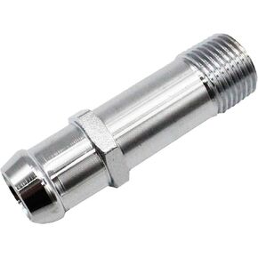 Water Pump Heater Hose Nipple 1/2" NPT To 3/4" Barb For SBC BBC Chevy Chrome Steel Fitting