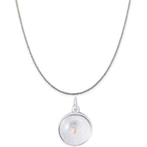 Rembrandt Charms Sterling Silver Mustard Seed Charm on a 16, 18 or 20 inch Rope, Box or Curb Chain Necklace