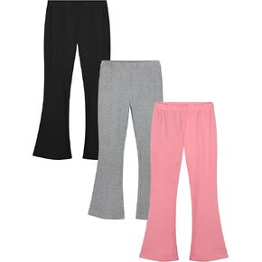 Resinta Girls Cotton Flare Leggings Mid Rise Bell Bottoms Girls Stretchy Bootcut Yoga Pants Full Length Jazz Pants