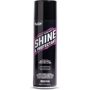 Slick Products Shine & Protectant, Long-Lasting High-Gloss Clear Coat Spray, Renew, Shine, and Protect Plastic, Vinyl, Rubber, Trim, and More