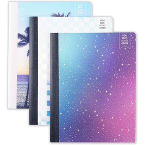 Yoobi Barbie X College Ruled Composition Notebook Set – 3-Pack of Kids 1 Subject Notebooks, Allover Print Designs – Cute Easter Gift – 100 Sheets Each, For School, Office & Home – 9.75" x 7.5"