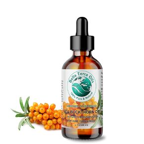 Bella Terra Oils - Organic Sea Buckthorn Oil 2 oz - Dive into Rich Essence of Organic Sea Buckthorn Berry, Packed with Vitamin C, E, & A, Omega-Fatty Acids Delight for Face