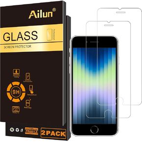 Ailun Privacy Screen Protector for iPhone SE 2020 2nd/2022 3rd Generation, iPhone 8 7 6 6s 3Pack Anti Spy Private Tempered Glass [Black]