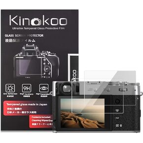 kinokoo Screen Protector for Fuji X-S10/XS10 Digital Camera, 0.25mm 9H Hardness Tempered Glass Film Fuji xs10 Film Bubble-Free/Anti-Scratch(2 Pack)