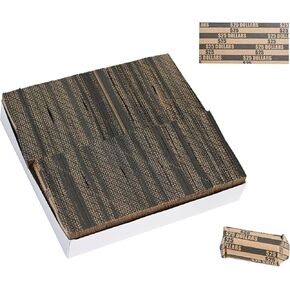 L LIKED Flat Striped Coin Wrappers,Quarters Coin Wrappers,Pack of 1000 PCS (Quarters)