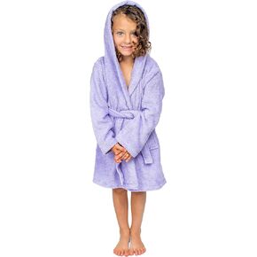 BAGNO MILANO Organic Turkish Cotton Kids Bathrobe, Soft Terry Cotton-Acrylic Hooded Towel Robe for Boys, Girls