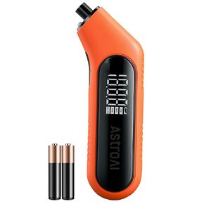 AstroAI Digital Tire Pressure Gauge 300PSI Large Screen with Backlight and Flashlight, ANSI 2A High Accuracy, Compatible with Schrader Valves, 4 Units, Presta Valve Adapter Included, AAA Batteries