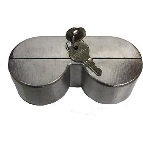 YOKEMK4-KD Brushed Aluminum Double Knob Tractor Air Brake Lock (Keyed Differently), 1 Pack