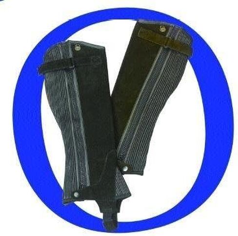 Ovation Child's Ribbed Suede Black Half Chap in Saudi Arabia