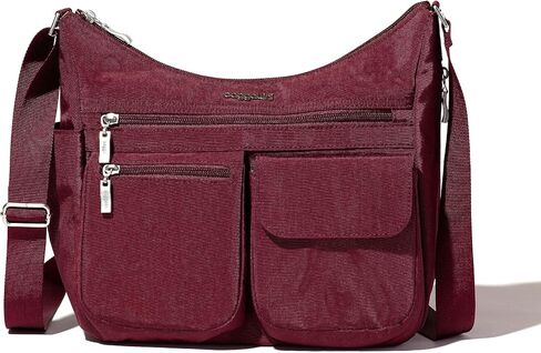 Baggallini Everywhere Bagg Crossbody Women 11x9 Lightweight Nylon Hobo Water-Resistant Travel Bag W/RFID Protection in Saudi Arabia