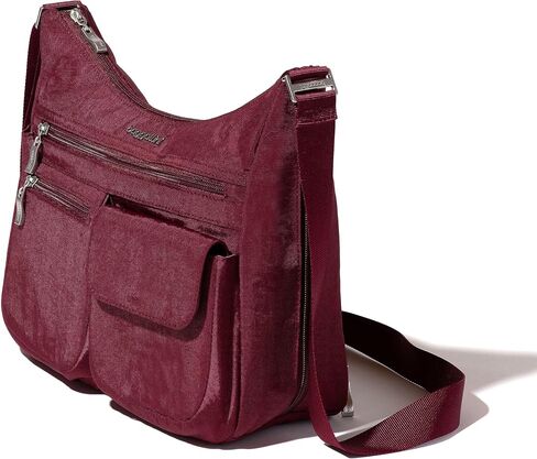 Baggallini Everywhere Bagg Crossbody Women 11x9 Lightweight Nylon Hobo Water-Resistant Travel Bag W/RFID Protection in Saudi Arabia
