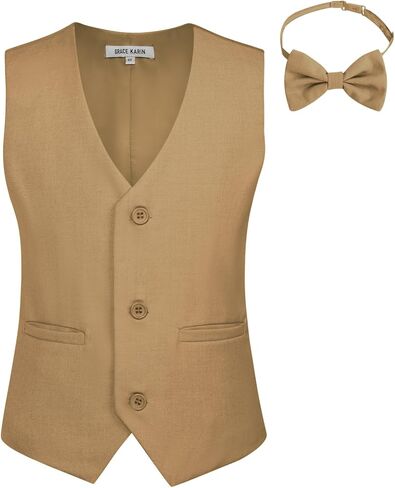 GRACE KARIN Boys 3 Button Formal Suit Vest with Tie in Saudi Arabia