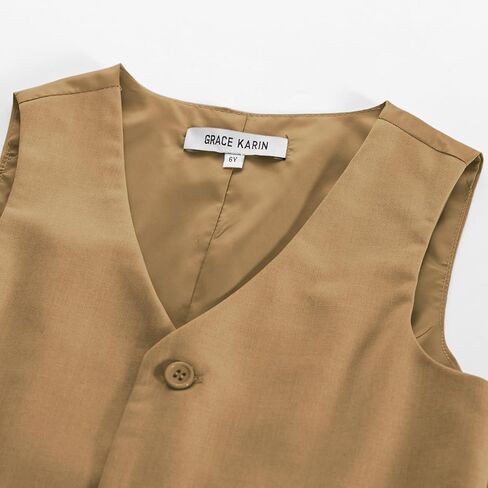 GRACE KARIN Boys 3 Button Formal Suit Vest with Tie in Saudi Arabia
