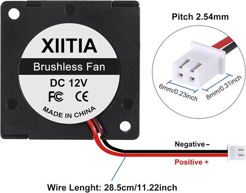 XIITIA 6 قطع 3010 5 فولت مروحة منفاخ 30 × 30 × 10 ملم كم محامل بدون فرش تيار مستمر مروحة تبريد مع طرفين دبوس لأجزاء الطابعة ثلاثية الأبعاد in Kuwait