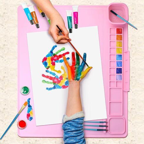 لوحة رسم من السيليكون للاطفال، لوحة رسم على شكل بطة مرسومة مصنوعة يدويا وقابلة للمسح والغسل، لوحة رسم فنية من السيليكون in Kuwait