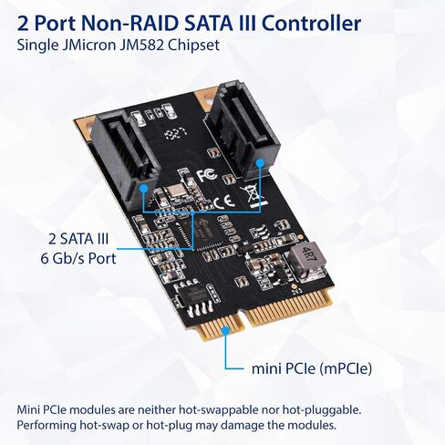 IO CREST 2 Ports SATA III 6gb/s to M.2 NGFF A Key + E Key A+E Key 22x30 2230 mm JMicron JMB582 in Saudi Arabia