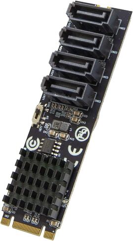 IO CREST 2 Ports SATA III 6gb/s to M.2 NGFF A Key + E Key A+E Key 22x30 2230 mm JMicron JMB582 in Saudi Arabia