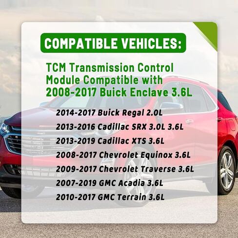 وحدة التحكم في ناقل الحركة 6T80/6T75/6T70 TCM المتوافقة مع 2008-2017 Buick Enclave/Regal، 2013-2019 كاديلاك SRX/XTS، 2008-2017 Chevy Equinox/Traverse، 2007-2017 GMC Acadia/Terrain 24267570 24249832 in Kuwait