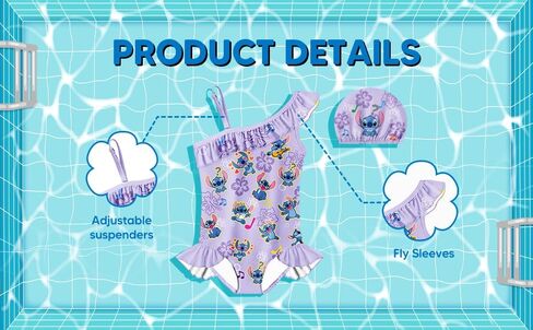Soft and Adorable Beach Bathing Suits for Girls, Ages 6-14 - Perfect for a Day at The Beach in Saudi Arabia