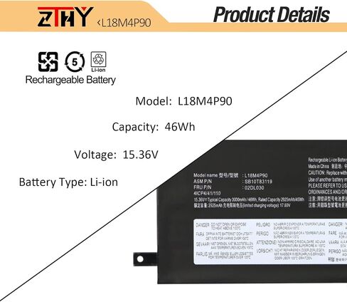 ZTHY L16C2PB2 Battery Replacement for Lenovo IdeaPad 320-14AST 320-14IAP 320-14ISK 320-15ABR 320-15AST 320-15IAP 320-14AST 330-14IGM 520-15IKB V320-17IKB B320-14IKB L16C2PB1 L16M2PB1 L16L2PB2 in Saudi Arabia