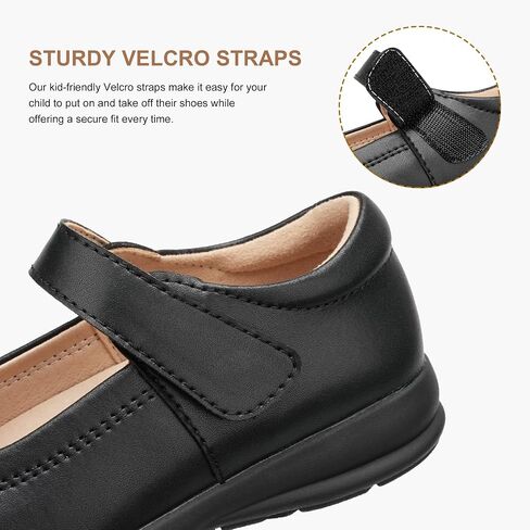 أحذية Stelle للفتيات المدرسية باللون الأسود من Mary Jane Flats، أحذية رسمية للأطفال الصغار والكبار in Kuwait