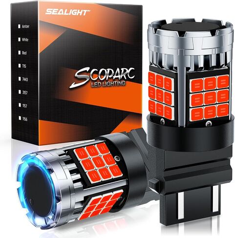 SEALIGHT 3157 LED Bulb for Backup Lights 3047 3457 3056 3057 LED Car Bulbs for Reverse Light Bulbs 6000K White, Pack of 2 in Saudi Arabia