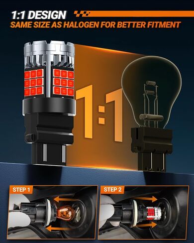 SEALIGHT 3157 LED Bulb for Backup Lights 3047 3457 3056 3057 LED Car Bulbs for Reverse Light Bulbs 6000K White, Pack of 2 in Saudi Arabia