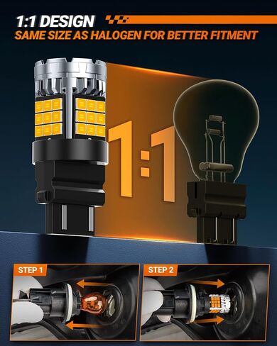 مصباح SEALIGHT 3157 LED للأضواء الاحتياطية 3047 3457 3056 3057 لمبات سيارة LED لمصابيح الإضاءة العكسية 6000K أبيض، حزمة من 2 in Kuwait