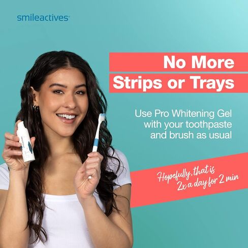 Smileactives Teeth Whitening Products- Ultimate Tooth Whitening & Brightening Duo, 30 ml Power Whitening Gel and 3.25 ml Tooth Whitening Pen – 30 Day Supply in Kuwait