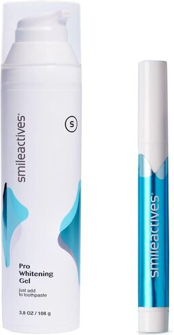 Smileactives Teeth Whitening Products- Ultimate Tooth Whitening & Brightening Duo, 30 ml Power Whitening Gel and 3.25 ml Tooth Whitening Pen – 30 Day Supply in Kuwait