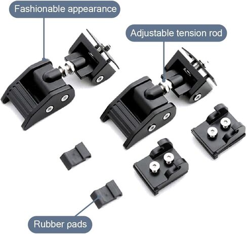 Fit for Jeep Wrangler Hood Latches - Adjustable Hood Lock Catches Kit Compatible with Jeep Wrangler JK JL 2007-2023 and Jeep Gladiator JT 2020-2024, Secure and Stylish Hood Latch (Black) in Kuwait