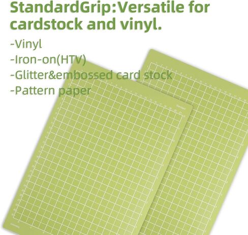 Srunffe Light Grip Cutting Mat for Cricut Joy Xtra Smart, 12 x 8.5 Inches Craft Paper Cutting Mat Use with Printer Paper, Vellum, Light Cardstock & More, Sewing and Crafting, 2 Pack in Kuwait