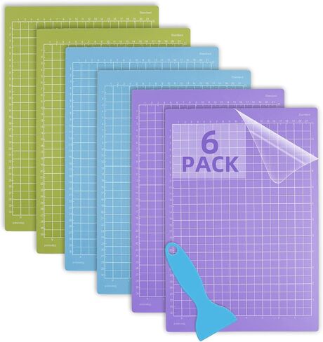 Srunffe Light Grip Cutting Mat for Cricut Joy Xtra Smart, 12 x 8.5 Inches Craft Paper Cutting Mat Use with Printer Paper, Vellum, Light Cardstock & More, Sewing and Crafting, 2 Pack in Kuwait