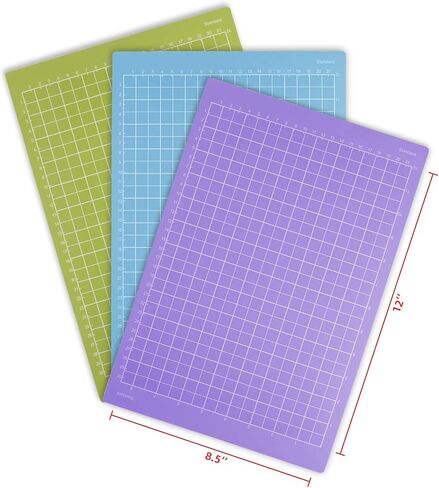 Srunffe Light Grip Cutting Mat for Cricut Joy Xtra Smart, 12 x 8.5 Inches Craft Paper Cutting Mat Use with Printer Paper, Vellum, Light Cardstock & More, Sewing and Crafting, 2 Pack in Kuwait