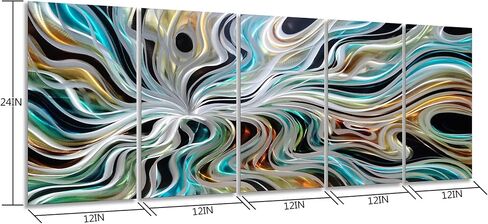 Yihui Arts Abstrct Colorful Metal Wall Art Handcrafted Sculpture Decor 3D Aluminum Art for Modern and Contemporary Home Living Room Bedroom Decor in Saudi Arabia