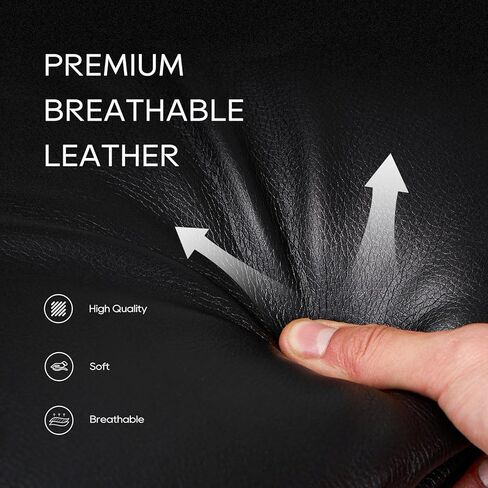 كرسي مكتب طويل من الجلد من COLAMY بوزن 275 رطل، كرسي مكتب واقف مع حلقة مسند للقدمين قابلة للتعديل، كرسي مكتب عالي الارتفاع باللون الأسود in Kuwait