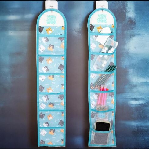 Hanging Locker Organizer for Narrow Locker, 2 Pcs Multipurpose Hanging Storage Organization for Wood Locker, Closet Over The Door Hanging Storage, Perfect for Travel, Office, and School, Blue in Saudi Arabia
