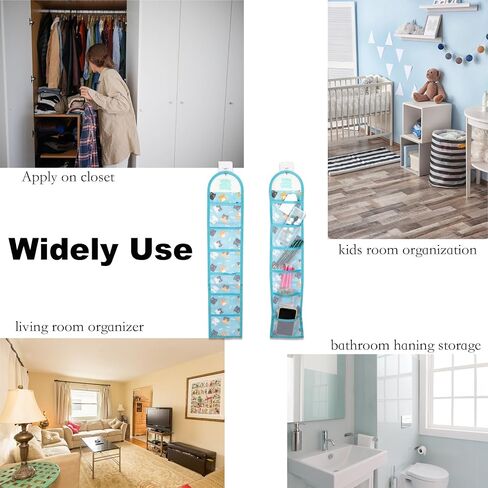 Hanging Locker Organizer for Narrow Locker, 2 Pcs Multipurpose Hanging Storage Organization for Wood Locker, Closet Over The Door Hanging Storage, Perfect for Travel, Office, and School, Blue in Saudi Arabia
