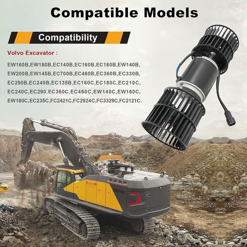 استبدال محرك منفاخ مكيف الهواء 24 فولت متوافق مع حفارة فولفو EC140 EC160 EC210 EC240 EC290 14576774 14514331 in Saudi Arabia