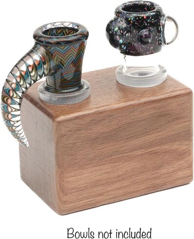 Premium 2 Slide Holder - Handmade Bowl Display Stand - 18mm 14mm 10mm… (18mm, Walnut) in Saudi Arabia