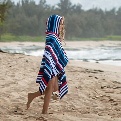 كي ويست بالمز - منشفة شاطئ بغطاء للرأس للأطفال وملابس سباحة بأزرار in Kuwait