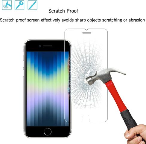 Ailun Privacy Screen Protector for iPhone SE 2020 2nd/2022 3rd Generation, iPhone 8 7 6 6s 3Pack Anti Spy Private Tempered Glass [Black] in Saudi Arabia